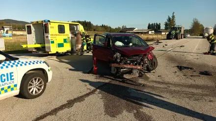 Pět zraněných po nehodě na Českokrumlovsku