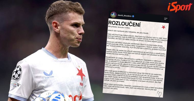 Douděra se loučil: Tvrdíkovi ze srdce děkuji. Mluvil o chybách a věnoval 100 tisíc