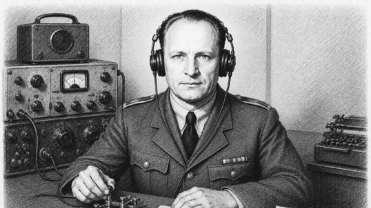 Ve Woldinghamu přijímal depeše a měl se stát velitelem výsadku Mortar